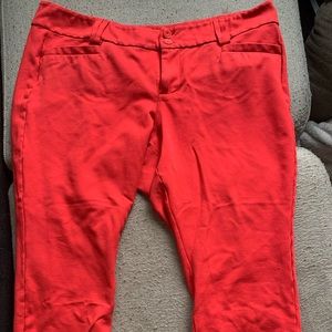 Torrid stretchy red ankle pants